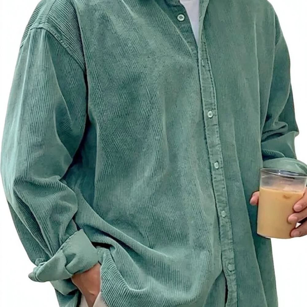Mens Corduroy Shirts Long Slee - огляд і ціна Corduroy Button Up Shirt Men