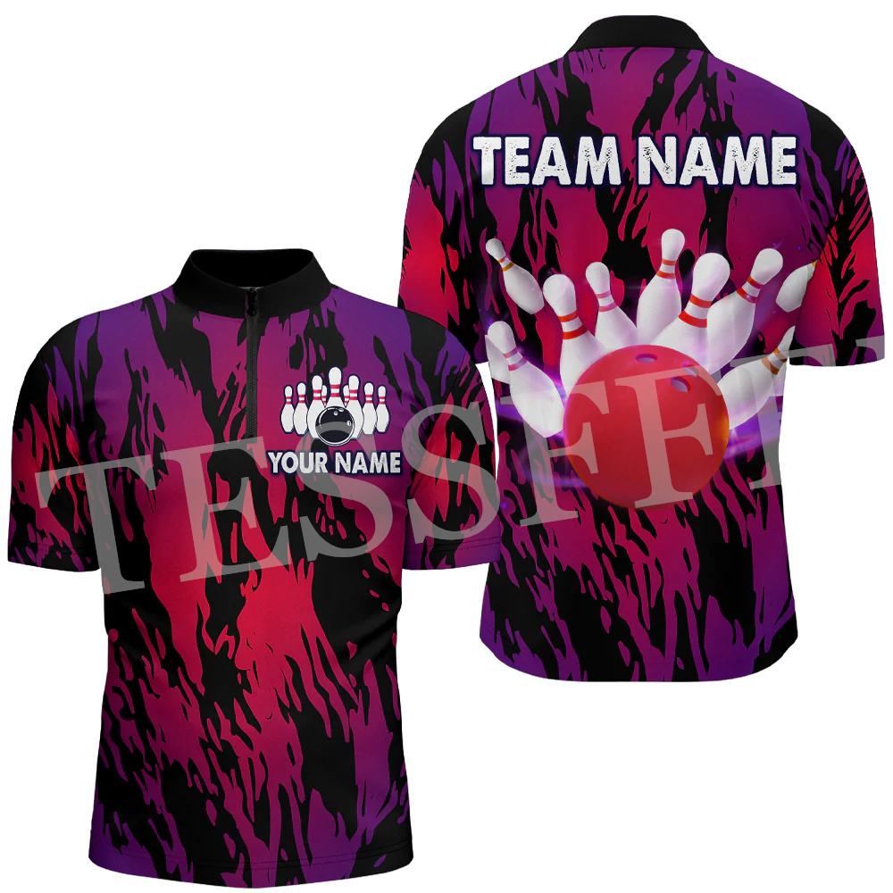 Custom Name Strike Bowling Fla - огляд і ціна Short Sleeve Bowling Shirt Retro