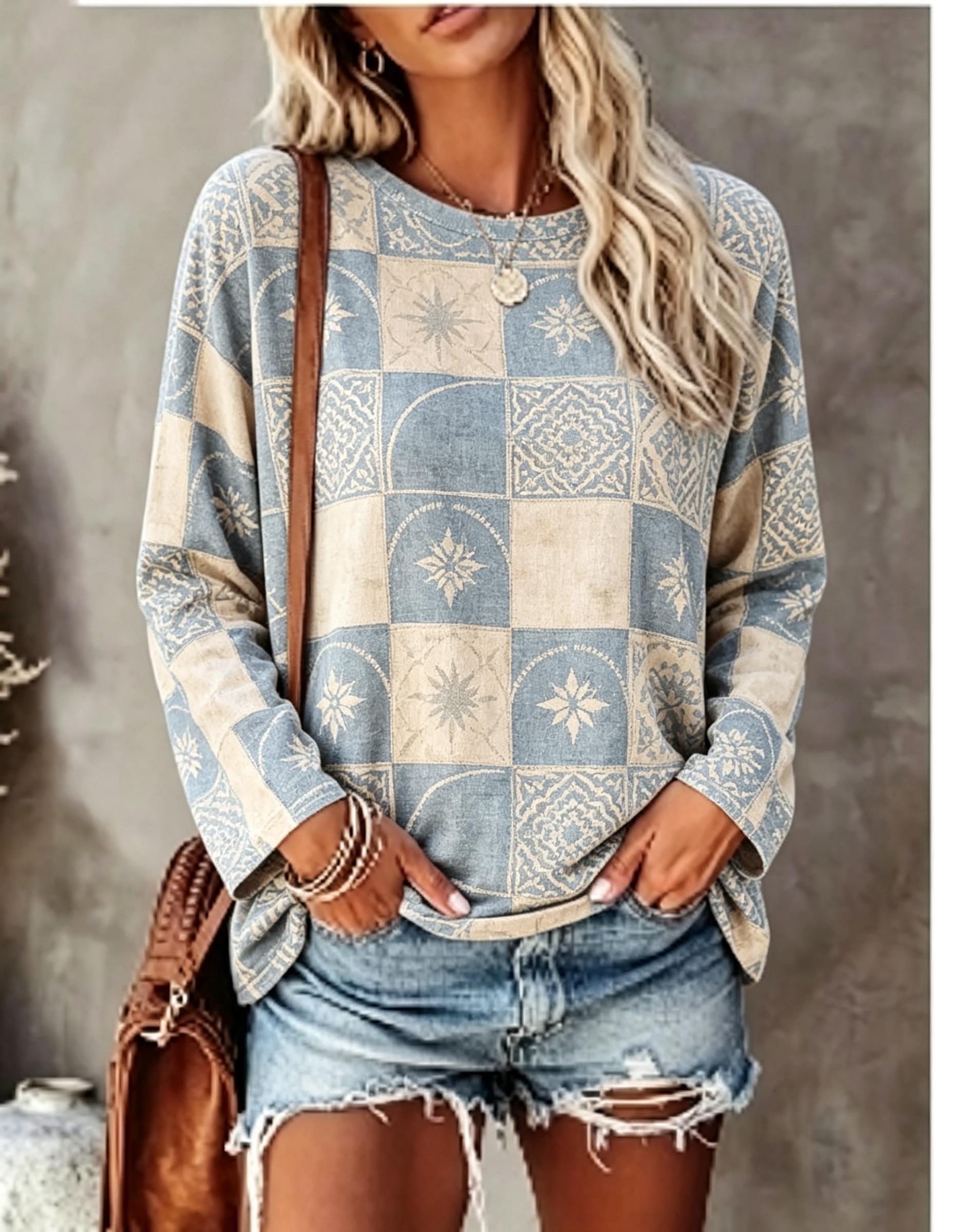 Women Long Sleeve T Shirt Gree - огляд і ціна T-Shirts