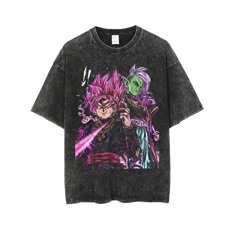 Goku Black Rose T Shirt Dragon - огляд і ціна Acid Wash Vintage Graphic T Shirt