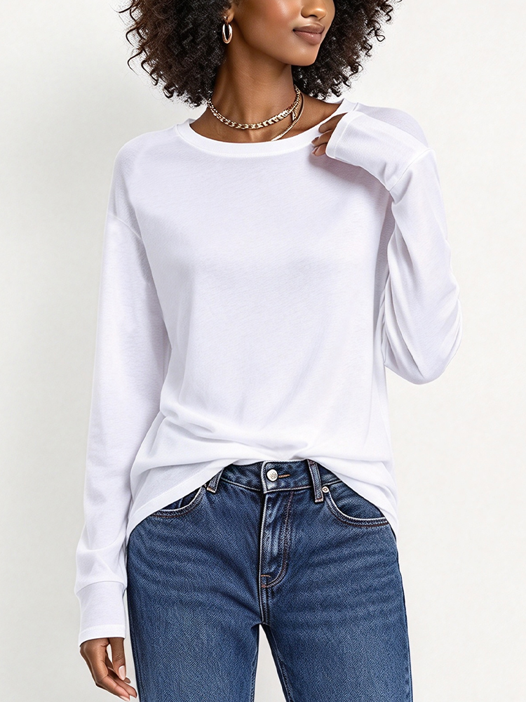 3PCS Women Y2K Solid Color Lon - огляд і ціна T-Shirts