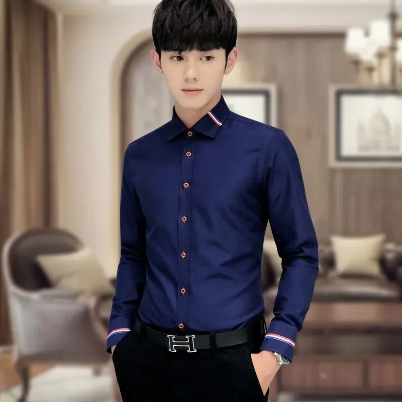 New Men's Shirt Korean Oxford  - огляд і ціна Oxford Cotton Casual Shirt Business