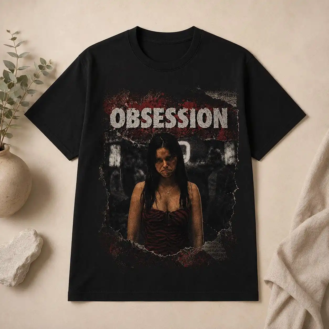 Obsession Graphic T-Shirt, Vin - огляд і ціна Acid Wash Vintage Graphic T Shirt
