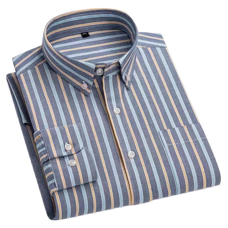160KG Oversized Shirt Striped  - огляд і ціна Oxford Cotton Casual Shirt Business